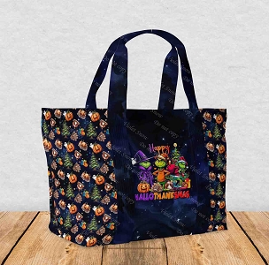 Happy HalloThanksMas Grinch Bag Rapport
